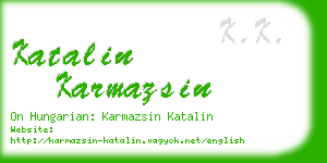 katalin karmazsin business card